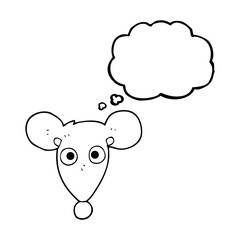 thought bubble cartoon mouse