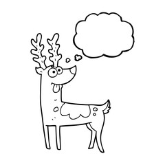 thought bubble cartoon reindeer