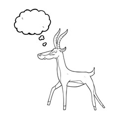 thought bubble cartoon gazelle