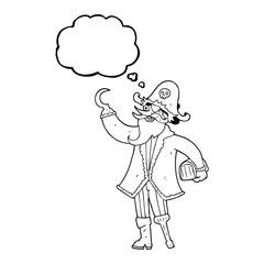 thought bubble cartoon pirate captain