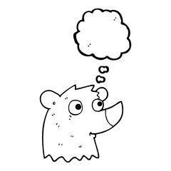 thought bubble cartoon bear