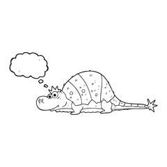 thought bubble cartoon dinosaur
