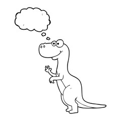 thought bubble cartoon dinosaur