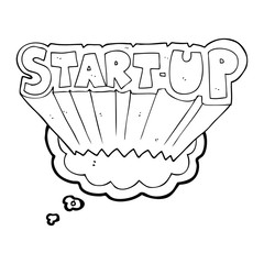 thought bubble cartoon startup symbol