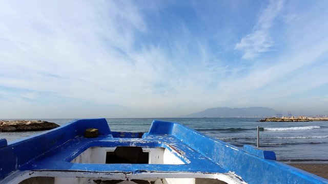 4K Boat on the shore