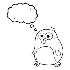 thought bubble cartoon bird