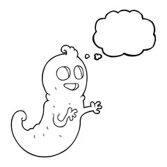 thought bubble cartoon ghost
