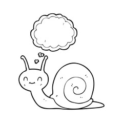 thought bubble cartoon cute snail