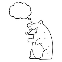 thought bubble cartoon bear