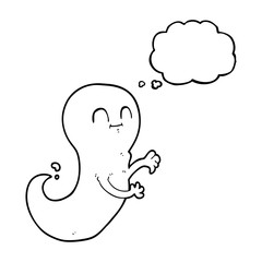 thought bubble cartoon ghost