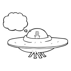 thought bubble cartoon UFO