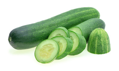  cucumber isolated on white