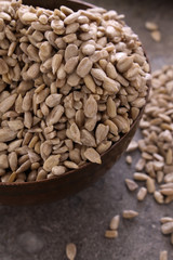 hulled sunflower seeds in dish