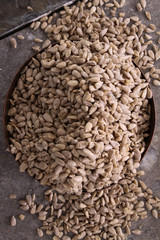 hulled sunflower seeds in dish