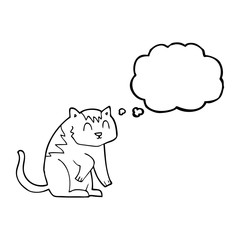 thought bubble cartoon cat