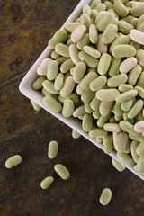 healthy dried flageolet beans
