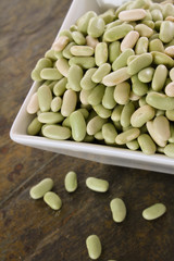 healthy dried flageolet beans