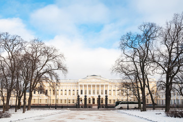 Fototapeta na wymiar The building of the Russian Museum. Winter, St. Petersburg