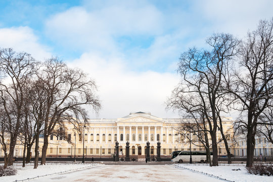 The building of the Russian Museum. Winter, St. Petersburg