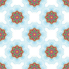 Vector seamless pattern background. Floral ornament. Seamless pattern. Vector drawing.