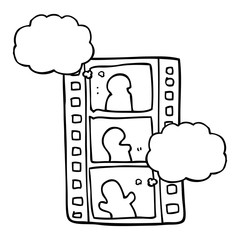 thought bubble cartoon film strip