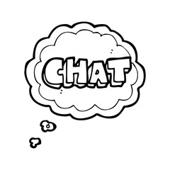 thought bubble cartoon chat symbol