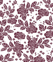 Rose pattern background texture. Vector