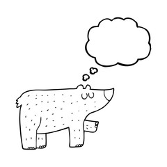 thought bubble cartoon bear