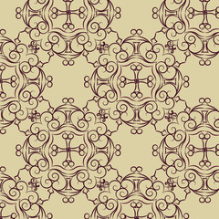 Abstract circular ornament in classic style. Vector