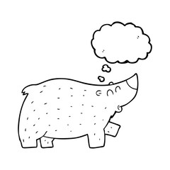 thought bubble cartoon bear