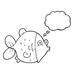 thought bubble cartoon funny fish