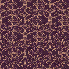 Fototapeta premium Abstract circular ornament in classic style. Vector