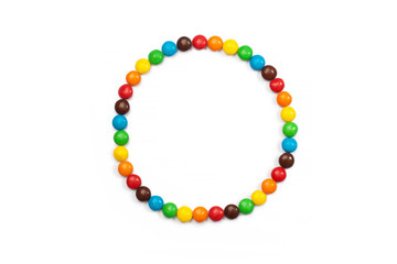 Circle of colored candies