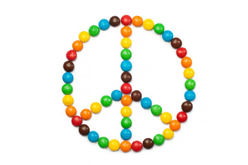 Circle of colored candies