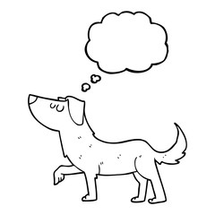 thought bubble cartoon dog