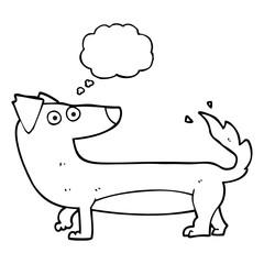 thought bubble cartoon dog