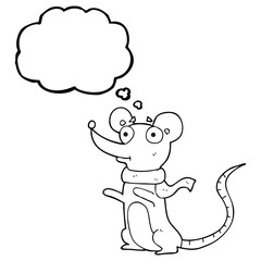 thought bubble cartoon mouse