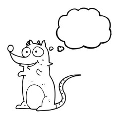 thought bubble cartoon mouse