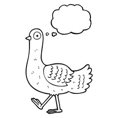 thought bubble cartoon pigeon