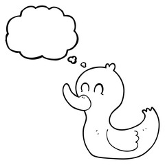 thought bubble cartoon cute duck