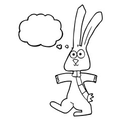 thought bubble cartoon rabbit