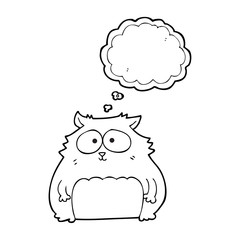 thought bubble cartoon cat
