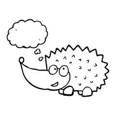 thought bubble cartoon hedgehog