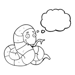 thought bubble cartoon snake