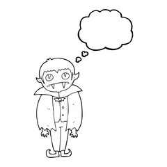 thought bubble cartoon vampire boy