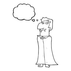 thought bubble cartoon vampire