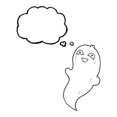 thought bubble cartoon halloween ghost