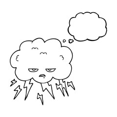 thought bubble cartoon thundercloud