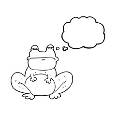 thought bubble cartoon frog