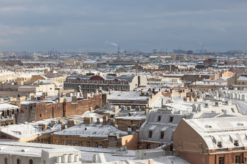 Fototapeta premium Saint-Petersburg from the colonnade of St. Isaac's Cathedral